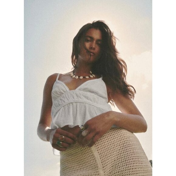 NEW! Zara | Open Back Peplum Crop Top in Black - Picture 11 of 11